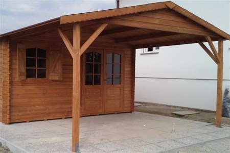 CASETTA IN LEGNO.IT TETTOIA MT 2,50 - PORTA DOPPIA - FINESTRA